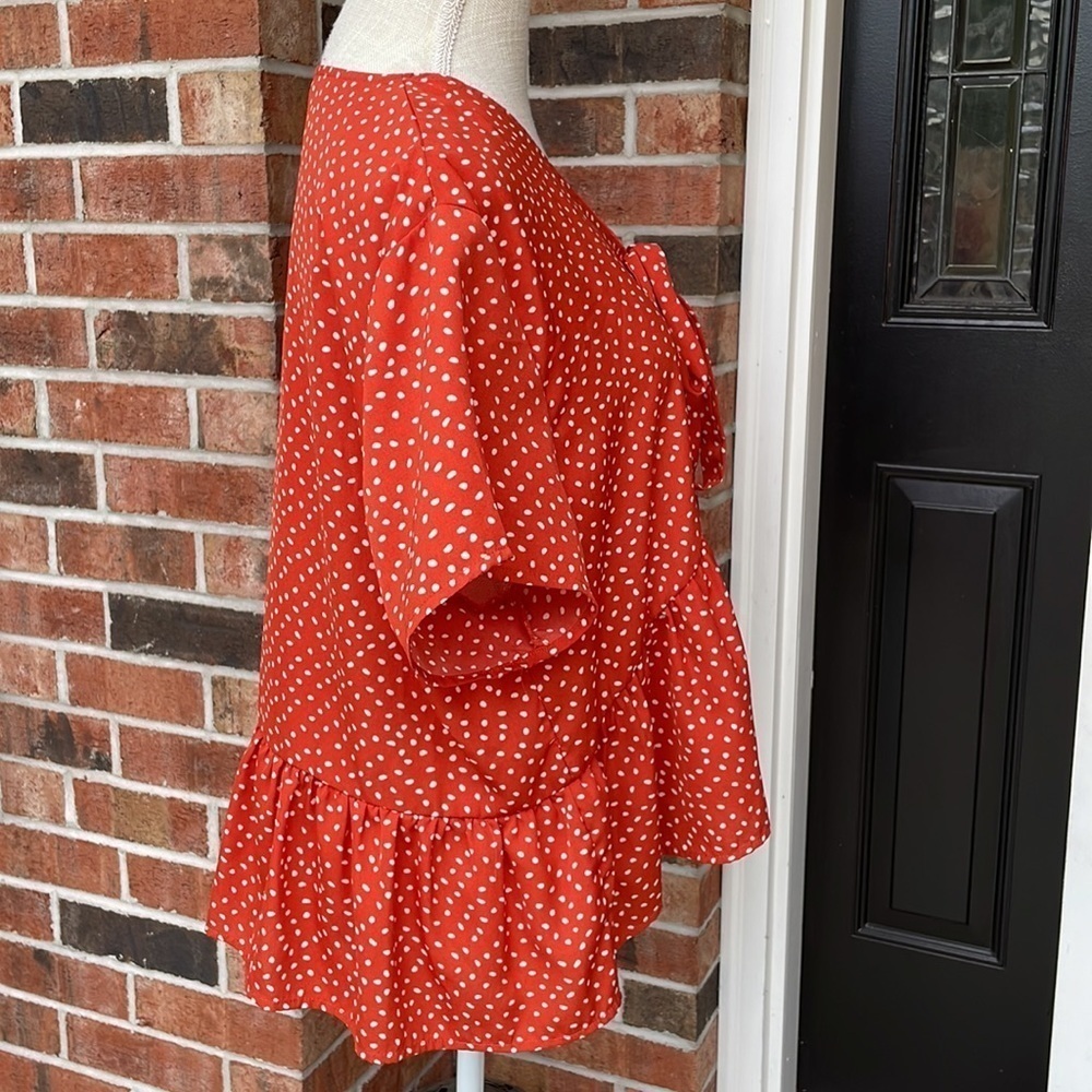 Shein Ruffled Short Sleeve Top - Picture 3 of 7